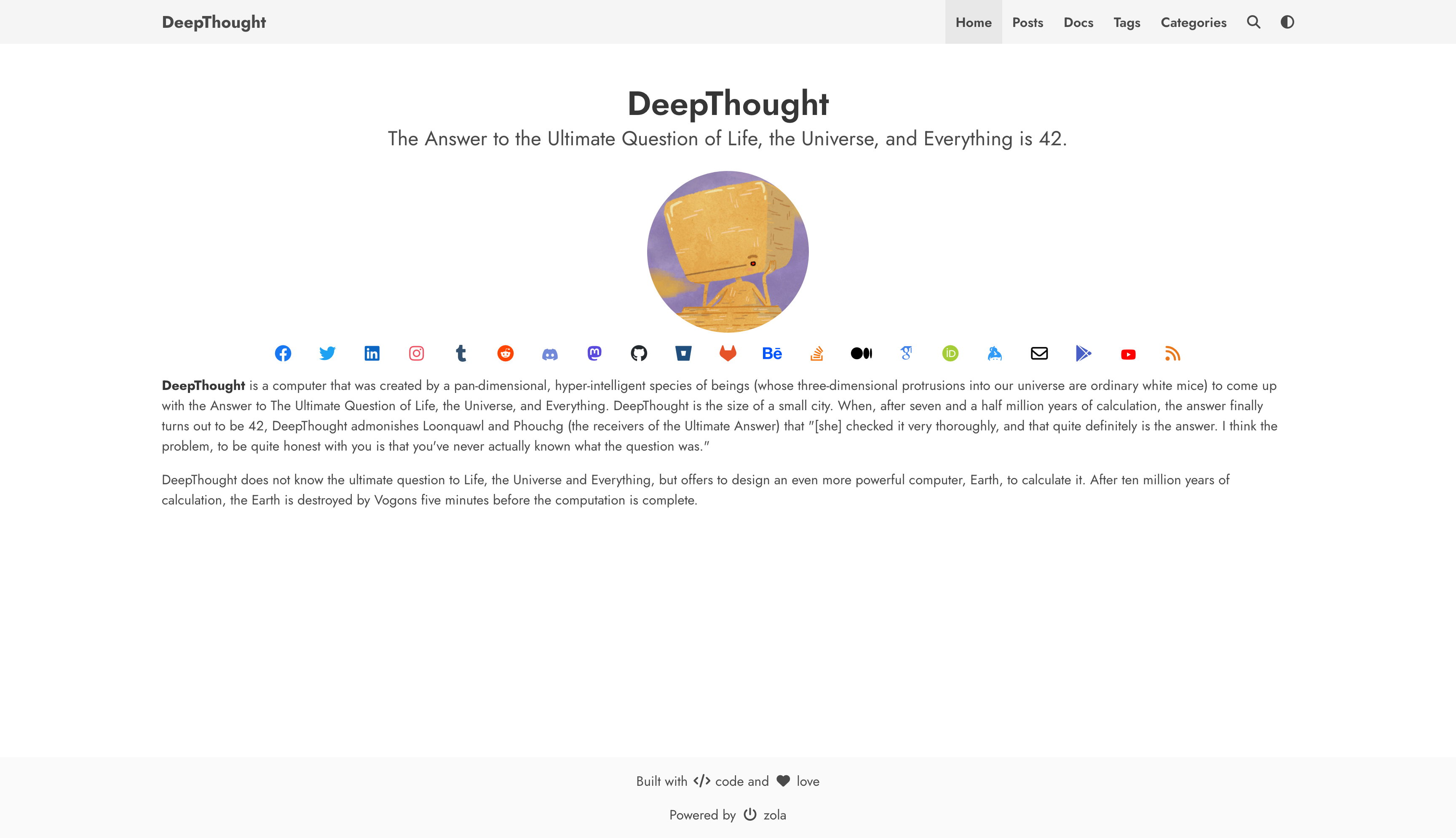 Screenshot of DeepThought