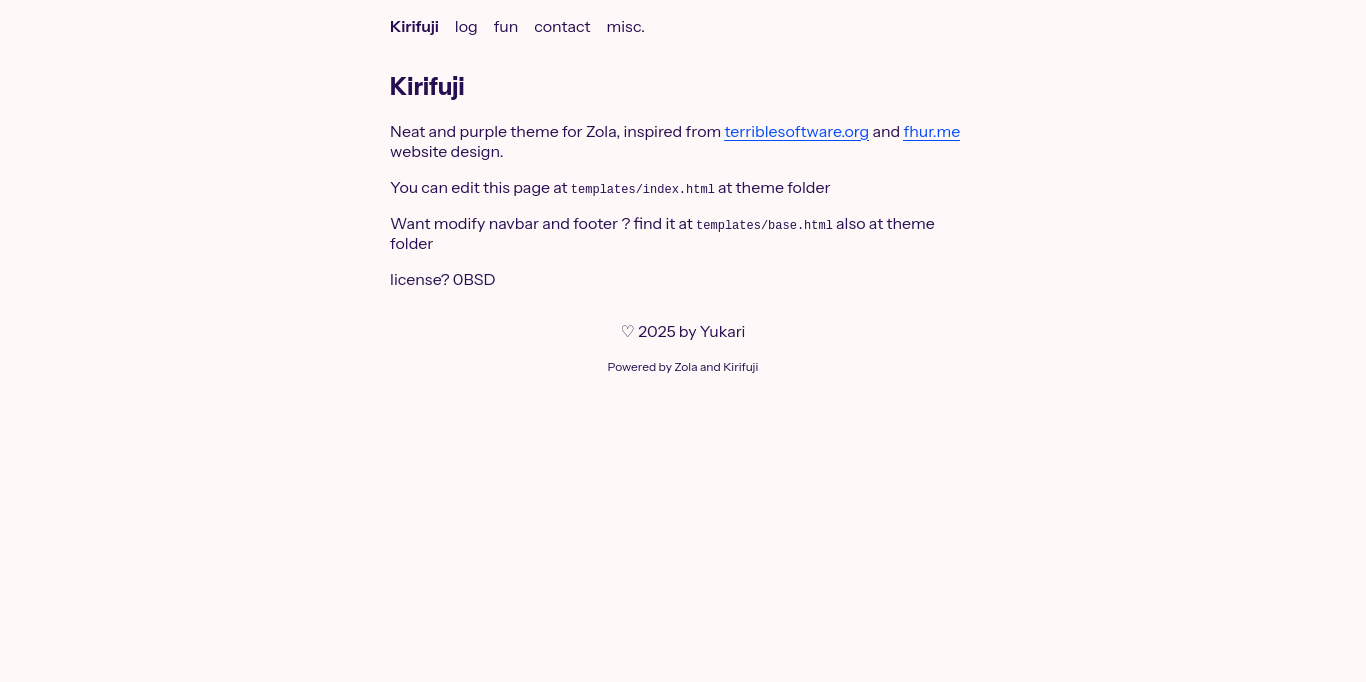 Screenshot of kirifuji