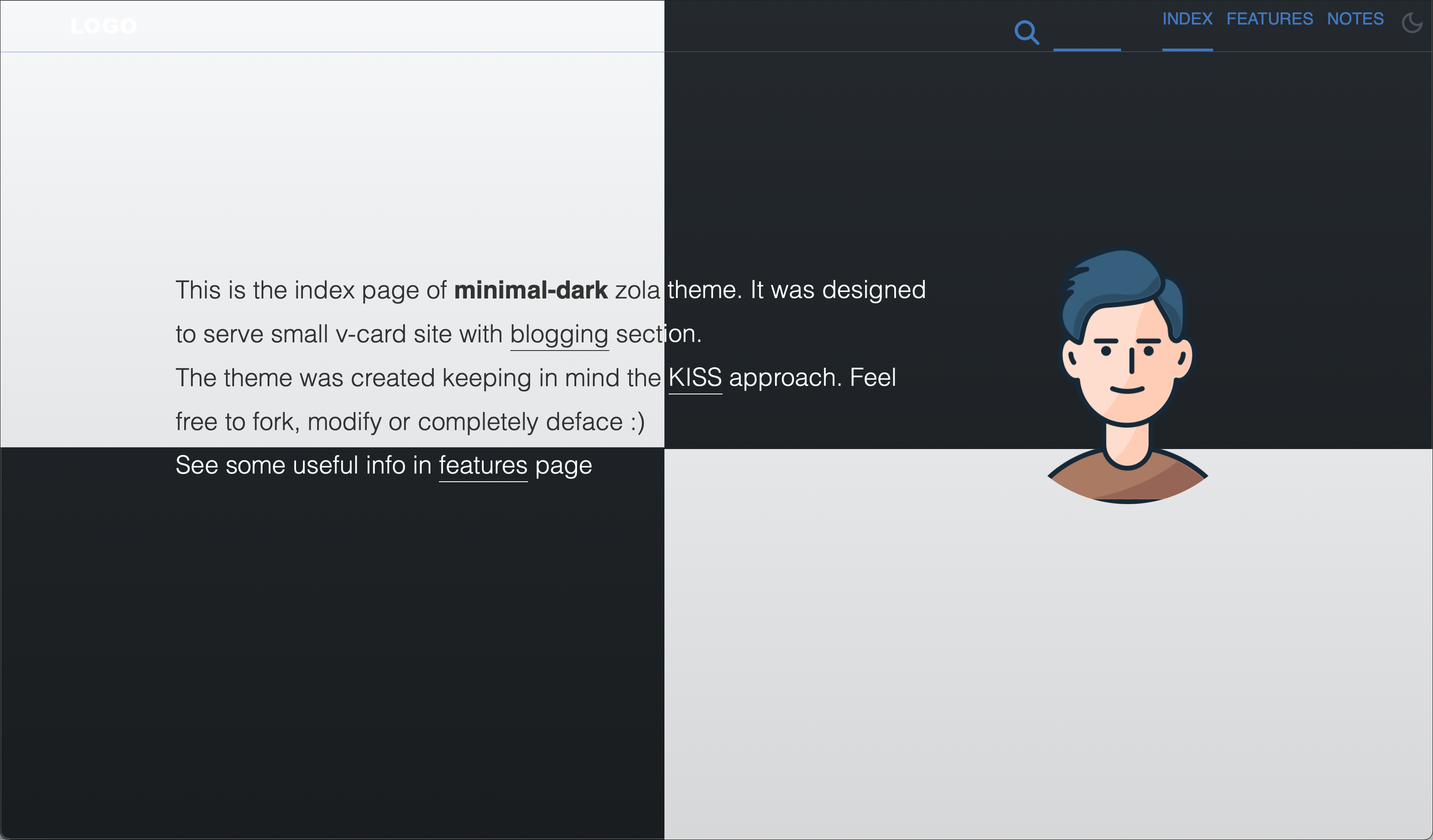 Screenshot of minimal-dark